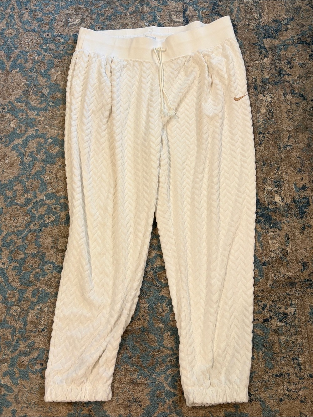 Nike Cream Textured Jogger/ Lounge Pants Drawstring Size XXL